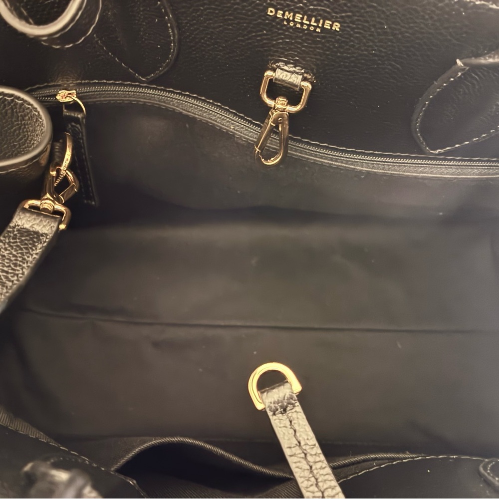 ✨ DeMellier The Hudson Bag Black Small Grain Leather - Picture 7 of 13